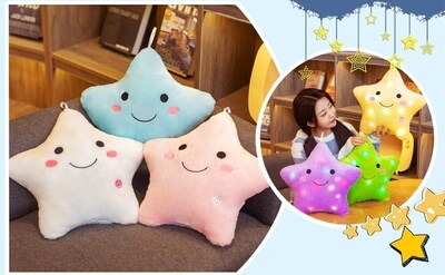 Foto 4 | Foto 4 | Pillow Dearsun Juego De 2 Coloridas Estrellas Led De Peluche De 13 Pulgadas - Venta Internacional.
