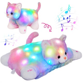 Foto 1 | Foto 1 | Peluche Glow Guards 16 Luces Musical Diseño De Gato Arcoíris - Venta Internacional.