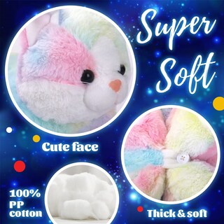 Foto 6 | Foto 6 | Peluche Glow Guards 16 Luces Musical Diseño De Gato Arcoíris - Venta Internacional.