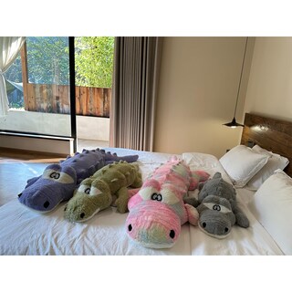 Foto 2 | Foto 2 | Almohada De Peluche Hofun4u Con Forma De Cocodrilo 117 Cm Color Gris - Venta Internacional.