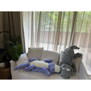 Foto 4 | Foto 4 | Almohada De Peluche Hofun4u Con Forma De Cocodrilo 117 Cm Color Gris - Venta Internacional.