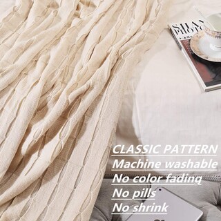 Foto 3 | Foto 3 | Manta Crevent Home Decor Rústica 50 X 60 Pulgadas Beige/marfil - Venta Internacional.