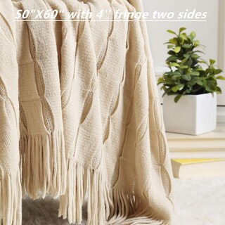 Foto 4 | Foto 4 | Manta Crevent Home Decor Rústica 50 X 60 Pulgadas Beige/marfil - Venta Internacional.