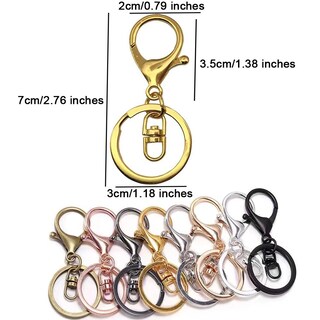 Foto 2 | Foto 2 | Kit De Llaveros De Metal Mtomdy Con Cierre De Pinza De Langosta 80 Unidades 3 5 Cm - Venta Internacional.