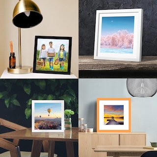 Foto 7 | Foto 7 | Marco De Fotos Soniuong 30 X 30 Cm Madera Color Naranja 2 Alfombrillas - Venta Internacional.