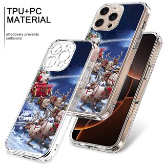 Foto 3 | Foto 3 | Funda De Teléfono Bicol Para Iphone 16 Pro De 6.3 Pulgadas Navideña A Prueba De Golpes - Venta Internacional.