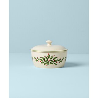 Foto 2 | Foto 2 | Cazuela Con Tapa Lenox 847117 Porcelana Color Marfil Para Navidad - Venta Internacional.