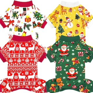 Foto 1 | Foto 1 | Pijama Para Perro Xpudac Paquete De 4 Unidades Papá Noel Reindeer Xs - Venta Internacional.