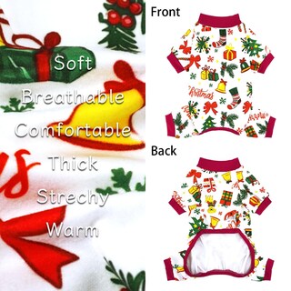Foto 5 | Foto 5 | Pijama Para Perro Xpudac Paquete De 4 Unidades Papá Noel Reindeer Xs - Venta Internacional.