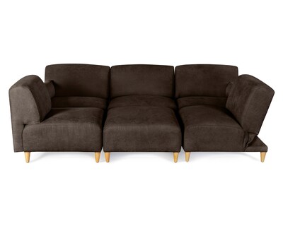 Foto 5 | Foto 5 | Sala De 6 Modúlos Makora Zavian Con Memory Foam Color Chocolate Chenille Respaldo Reclinable De 3 Posiciones