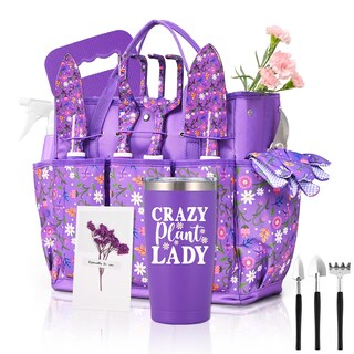 Foto 1 | Foto 1 | Juego De Herramientas De Jardín Natubeau 14 Piezas Con Bolsa De Herramientas Para Mujer Color Morado - Venta Internacional.