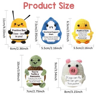 Foto 6 | Foto 6 | Juego De Animales De Ganchillo Positivo De Toy Figure Figure Figure 5 Piezas - Venta Internacional.