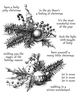 Foto 1 | Foto 1 | Sellos De Goma Anonymous Tim Holtz Cozy Christmas 18 X 22 Cm - Venta Internacional.