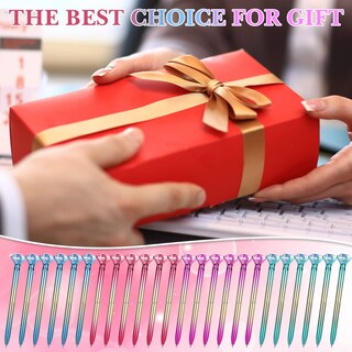 Foto 5 | Foto 5 | Bolígrafos Gersoniel 24 Unidades Bolígrafos Con Forma De Diamante Y Cristal Tinta Negra - Venta Internacional.