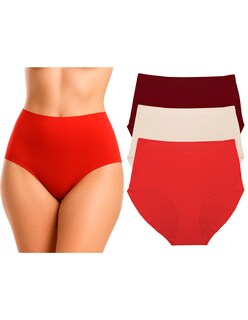 Foto 1 | Foto 1 | Paquete Con 3 Pantaletas Altas Sin Costuras Pack Con 3 Colores Diferente