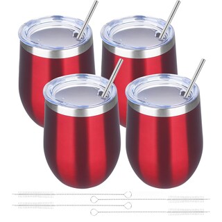 Foto 1 | Foto 1 | Vasos Para Vino Yebts Life 350 Ml Paquete De 4 Unidades Acero Inoxidable - Venta Internacional.