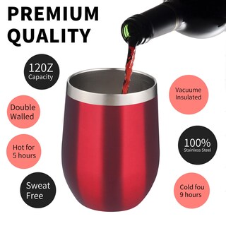 Foto 3 | Foto 3 | Vasos Para Vino Yebts Life 350 Ml Paquete De 4 Unidades Acero Inoxidable - Venta Internacional.