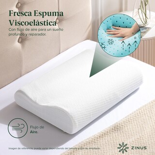 Foto 2 | Foto 2 | Almohada Zinus Contorno Para Cuello 10 Cm De Alto Firmeza Media Con 5 Años De Garantía