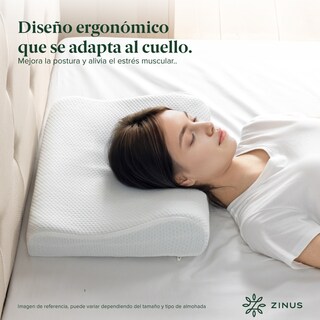 Foto 3 | Foto 3 | Almohada Zinus Contorno Para Cuello 10 Cm De Alto Firmeza Media Con 5 Años De Garantía