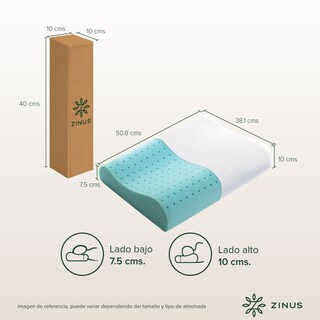 Foto 7 | Foto 7 | Almohada Zinus Contorno Para Cuello 10 Cm De Alto Firmeza Media Con 5 Años De Garantía