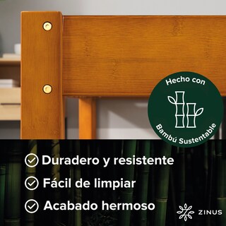 Foto 3 | Foto 3 | Base De Cama Zinus Ellie Queen Size  De Bamboo Con 5 Años De Garantía
