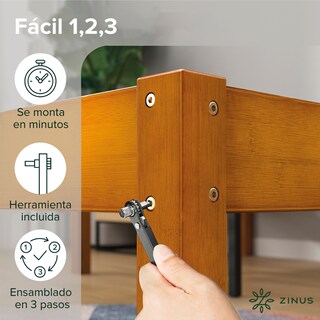 Foto 4 | Foto 4 | Base De Cama Zinus Ellie Queen Size  De Bamboo Con 5 Años De Garantía