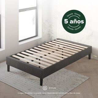 Foto 5 | Foto 5 | Base De Cama Zinus Curtis Matrimonial  Tapizada Con 5 Años De Garantía