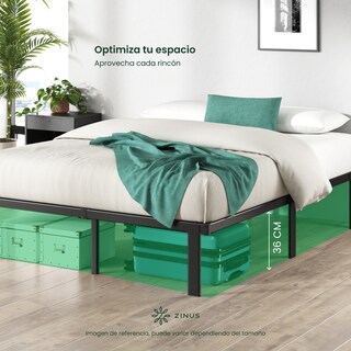 Foto 5 | Foto 5 | Base De Cama Zinus Caleb Matrimonial  De Acero Con 5 Años De Garantía