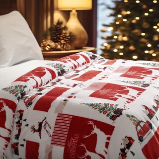 Foto 5 | Foto 5 | Manta Polar Con Estampado Phf Tamaño King 108 X 90 Cm Isla De Navidad - Venta Internacional.