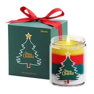 Foto 1 | Foto 1 | Vela De Cera De Soya Aromática Abeto Navideño Lihome 7oz - Venta Internacional.