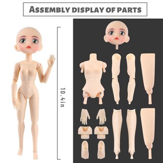 Foto 2 | Foto 2 | Muñeca Bjd Ucanaan De 26 Cm Con Disfraz Zapatos Peluca Y Manos - Venta Internacional.