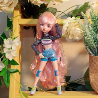 Foto 3 | Foto 3 | Muñeca Bjd Ucanaan De 26 Cm Con Disfraz Zapatos Peluca Y Manos - Venta Internacional.