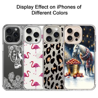 Foto 5 | Foto 5 | Funda Bicol Para Iphone 16 Pro De 6.3 Pulgadas Transparente Y Delgada A Prueba De Golpes Navidad - Venta Internacional.