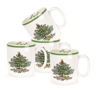 Foto 1 | Foto 1 | Juego De Tazas Spode Christmas Tree 4 Holiday 270 Ml Gres - Venta Internacional.