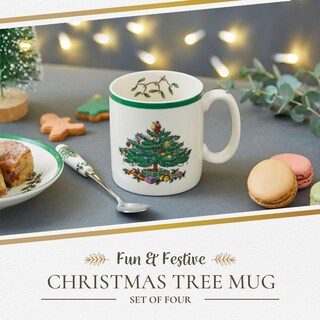 Foto 2 | Foto 2 | Juego De Tazas Spode Christmas Tree 4 Holiday 270 Ml Gres - Venta Internacional.