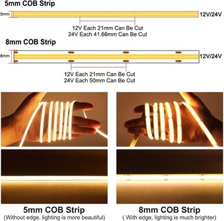 Foto 5 | Foto 5 | Tira De Luces Led Maliigaza De 5 Mm 5 M Color Amarillo Dorado 24 V - Venta Internacional.