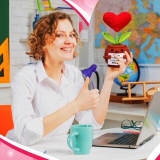 Foto 5 | Foto 5 | Muñecas Con Forma De Corazón De Ganchillo Wavwave Regalos De Agradecimiento Para Profesores 15 Cm - Venta Internacional.