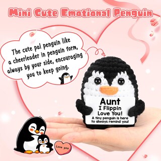 Foto 2 | Foto 2 | Figura De Juguete Crycarrot Hecha A Mano Con Forma De Pingüino De Ganchillo Miniregalo - Venta Internacional.