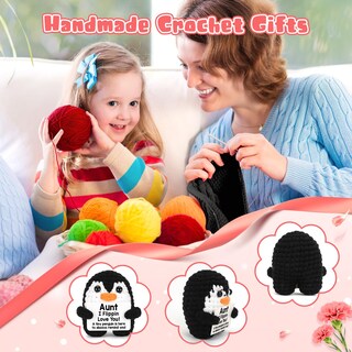 Foto 3 | Foto 3 | Figura De Juguete Crycarrot Hecha A Mano Con Forma De Pingüino De Ganchillo Miniregalo - Venta Internacional.