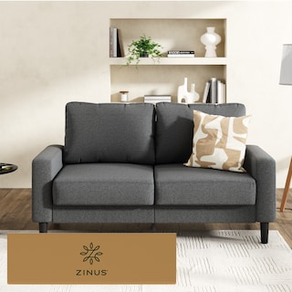 Foto 1 | Foto 1 | Sofá Zinus Colton Gris  Contemporáneo De Memory Foam Para 3 Plazas Con 5 Años De Garantía