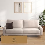 Sofá Zinus Colton Beige Contemporáneo De Memory Foam Para 3 Plazas Con 5 Años De Garantía