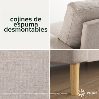 Foto 4 | Foto 4 | Sofá Zinus Colton Beige  Contemporáneo De Memory Foam Para 3 Plazas Con 5 Años De Garantía
