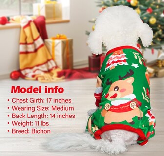 Foto 5 | Foto 5 | Pijama Navideño Para Perros Kyeese Abrigo Elástico De Terciopelo Suave - Venta Internacional.