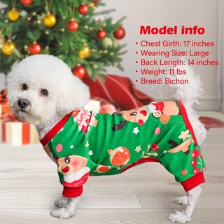 Foto 6 | Foto 6 | Pijama Navideño Para Perros Kyeese Abrigo Elástico De Terciopelo Suave - Venta Internacional.