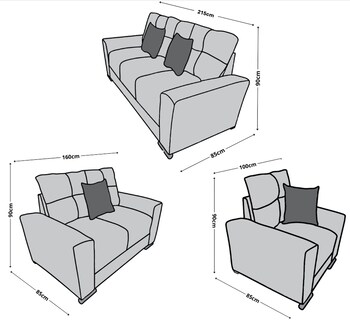 Foto 8 | Foto 8 | Sala Modular 3-2-1 El Bazar Store Suecia Gris Oxford Sofa Love Seat Y Sillon