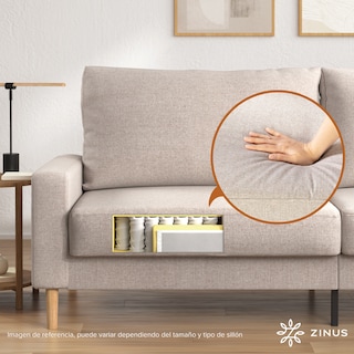 Foto 3 | Foto 3 | Sofá Loveseat Zinus Colton Beige Contemporáneo De Memory Foam Para 2 Plazas Con 5 Años De Garantía