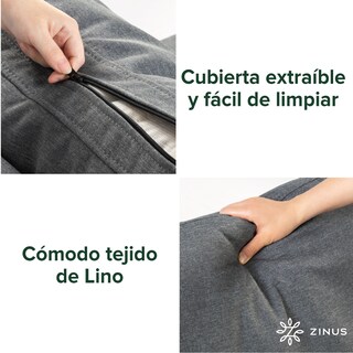 Foto 5 | Foto 5 | Sofá Loveseat Zinus Colton Gris Contemporáneo De Memory Foam Para 2 Plazas Con 5 Años De Garantía