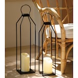 Farol Eléctrico Perfnique De 50 Cm Y 56 Cm Metal Negro Juego De 2 - Venta Internacional.