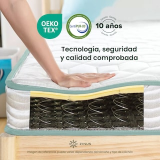 Foto 8 | Foto 8 | Colchón Zinus Bonnell King Size 15 Cm De Alto Con 10 Años De Garantía