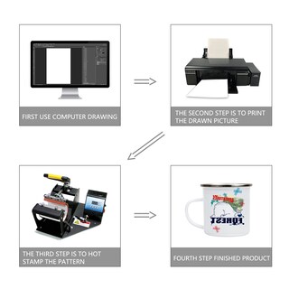Foto 6 | Foto 6 | Tazas De Café Maikesub Esmaltadas Blancas De 12 Onzas Con Borde Plateado 4 Unidades - Venta Internacional.